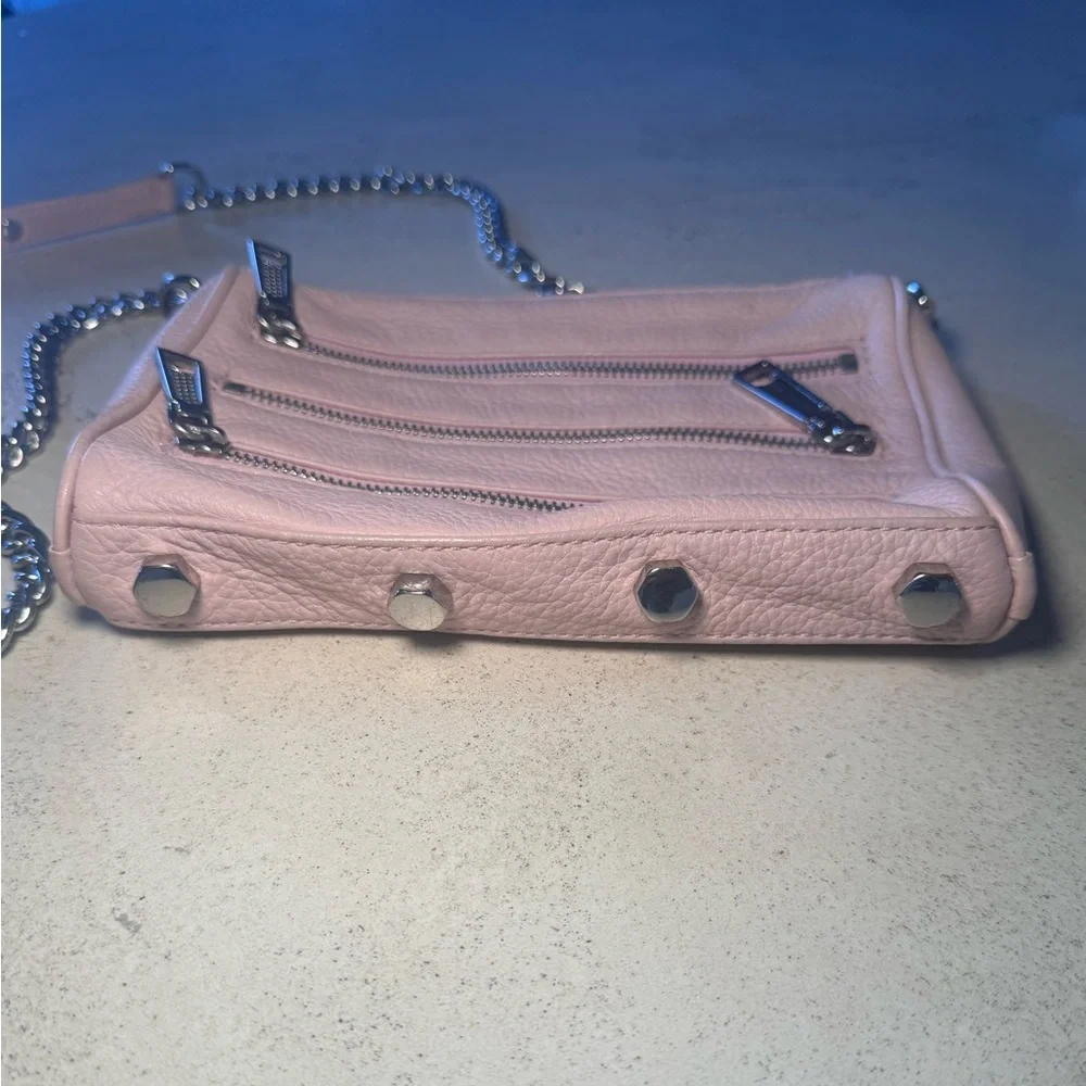Rebecca Minkoff Pink Leather Crossbody Chain Bag